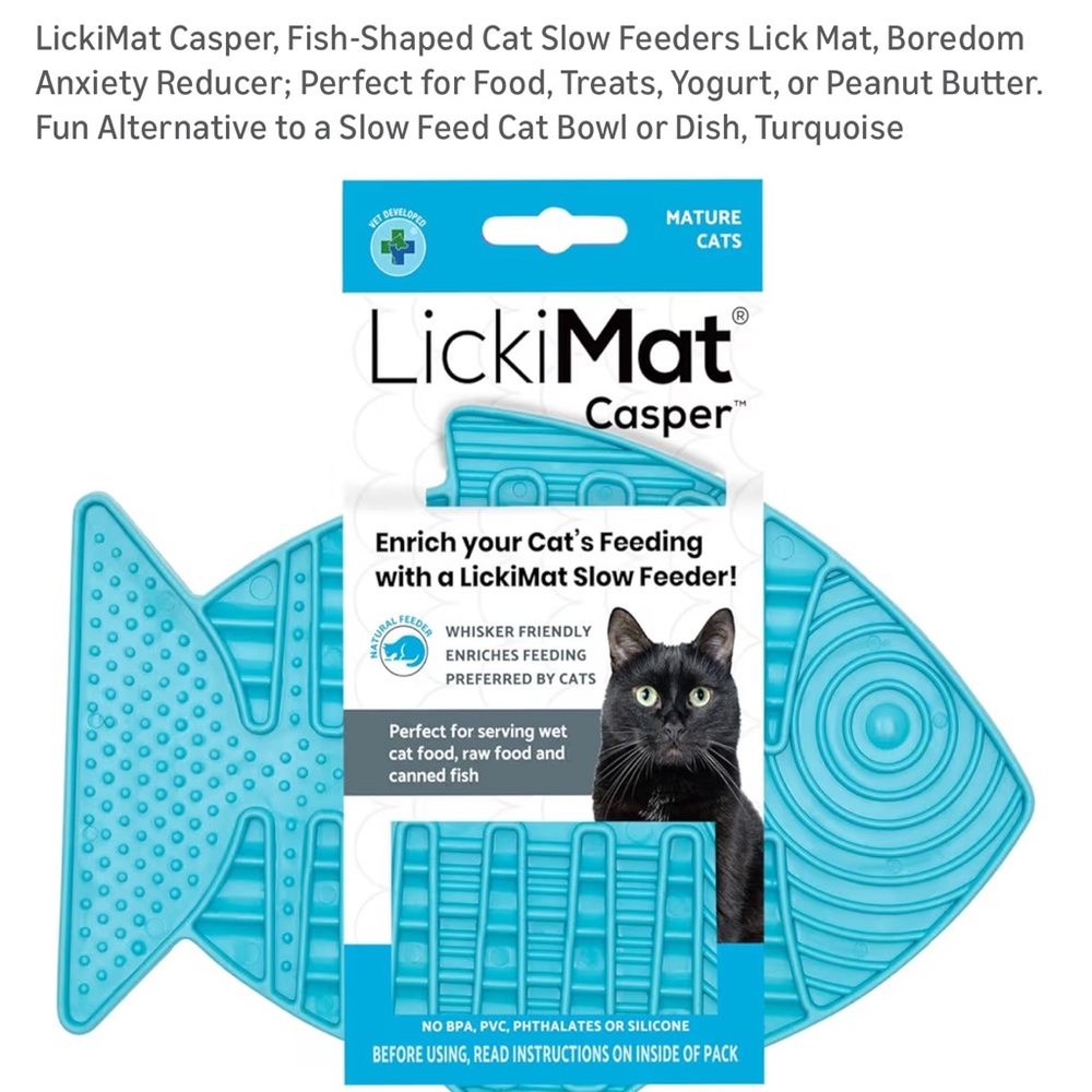 Casper Turquoise Cat Slow Feeder